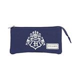 Harry Potter Academy-Astuccio Portatutto Triplo HS, Blu Scuro