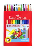 Pennarelli Faber-Castell Castello Standard punta fine. Astuccio cartone 12 colori