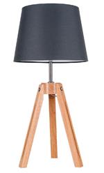 Lampada da Tavolo Tripod, Legno, Metallo, Tessuto, Rovere, Antracite, EPIKASA