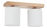 Lampada a Soffitto Jenta, Legno, Metallo, Tessuto, Rovere, Cromo, Bianco, EPIKASA