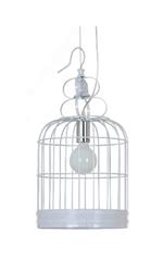 Lampada a Sospensione Cage, Metallo, Bianco, EPIKASA