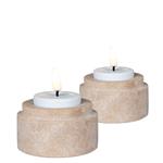 Portacandela Tealight, Marmo, Beige, EPIKASA