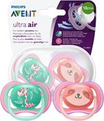 Philips Avent SCF349/12 2 Succhietti Ultra-Air Bambina Verde/Rosa 18 Mesi +