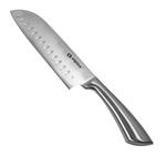 Coltello Chef Santoku Knife 32Cm Alpina Lama Alveolata Acciaio Inox Cucina