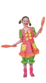 Vestito Clown Fluo 6/8 Anni 128 Altezza