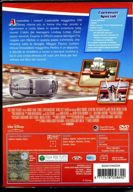 Herbie. Il Supermaggiolino di Angela Robinson - DVD - 2