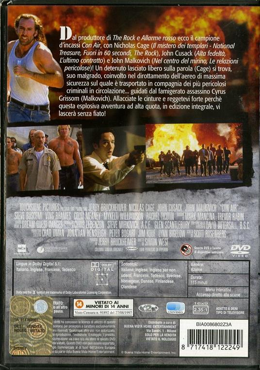 Con Air di Simon West - DVD - 2