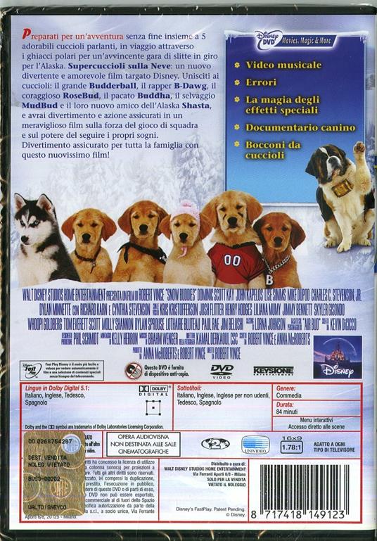 Snow Buddies. Supercuccioli sulla neve di Robert Vince - DVD - 2