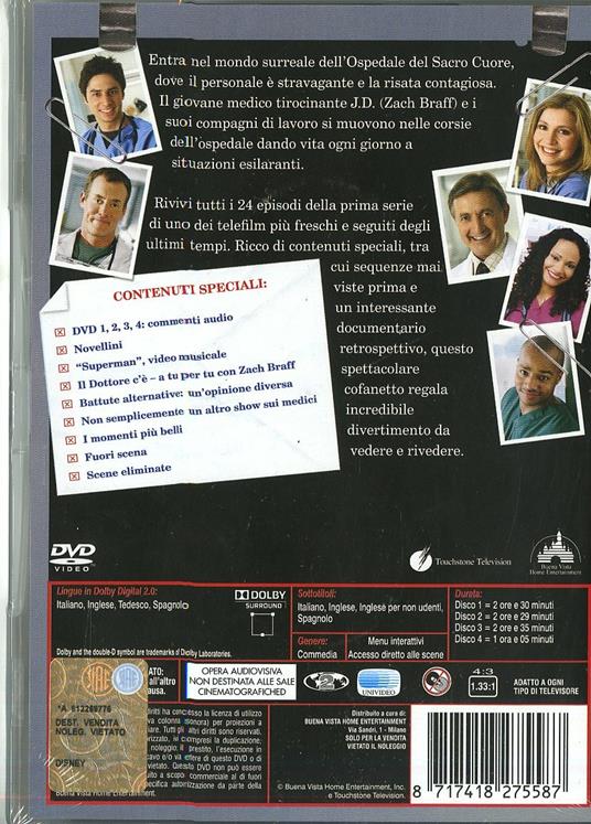 Scrubs. Medici ai primi ferri. Serie 1 (4 DVD) di Adam Bernstein,Marc Buckland,Craig Zisk - DVD - 2