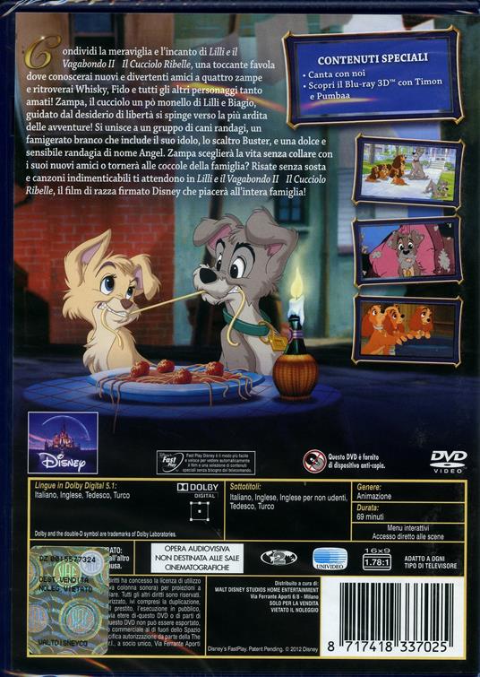 Lilli e il Vagabondo 2. Il cucciolo ribelle<span>.</span> Edizione speciale di Darrell Rooney,Jeannine Roussel - DVD - 2