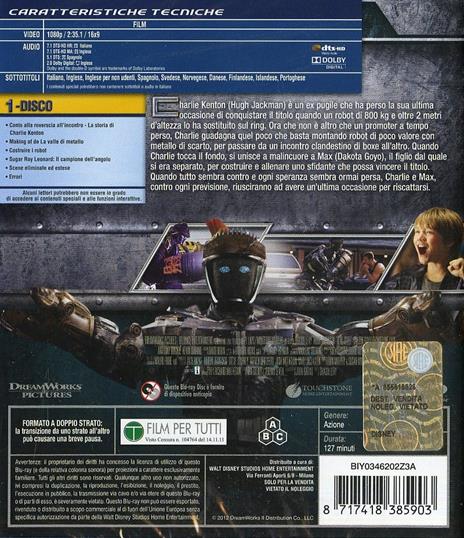 Real Steel di Shawn Levy - Blu-ray - 2