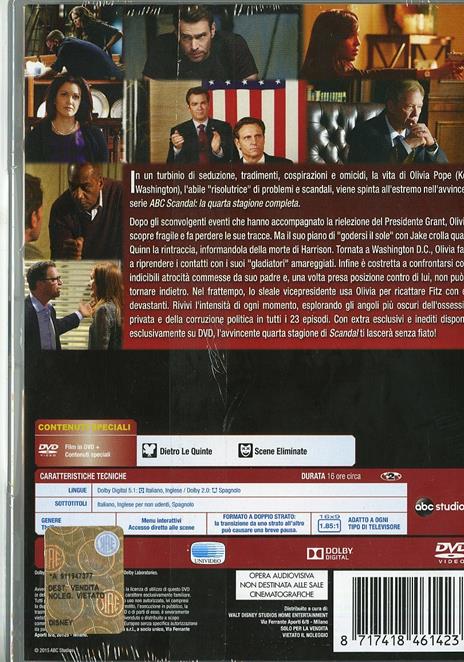 Scandal. Stagione 4 (6 DVD) di Tom Verica,Steve Robin,Roxann Dawson - DVD - 2