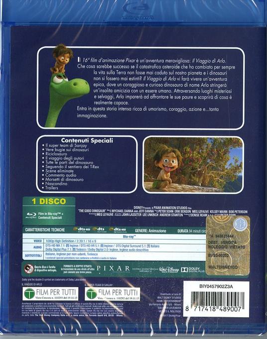 Il viaggio di Arlo (Blu-ray) di Peter Sohn - Blu-ray - 2