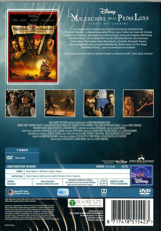  Pirati Dei Caraibi - La Maledizione Della Prima Luna (SE) (2  Dvd) : Movies & TV