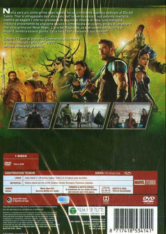 Thor. Ragnarok (DVD) - DVD - Film di Taika Waititi Fantastico |  laFeltrinelli
