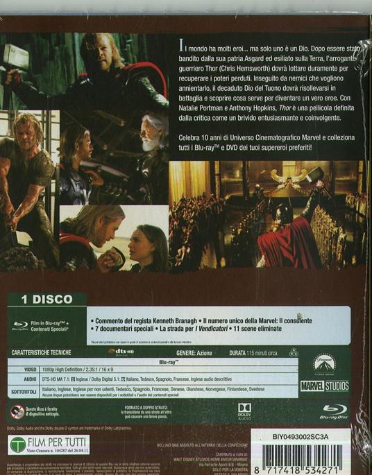 Thor di Kenneth Branagh - Blu-ray - 2