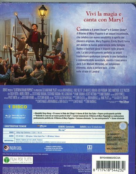 Il ritorno di Mary Poppins. Con Steelbook (Blu-ray) di Rob Marshall - Blu-ray - 2