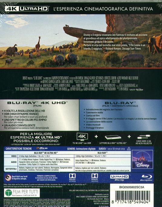 Il Re Leone (Blu-Ray) WALT DISNEY