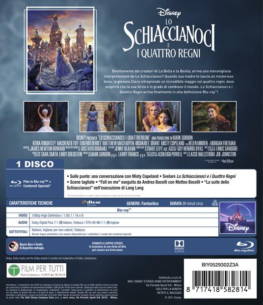 Lo schiaccianoci e i quattro regni. Repack 2021 (Blu-ray) di Lasse Hallström,Joe Johnston - Blu-ray - 2