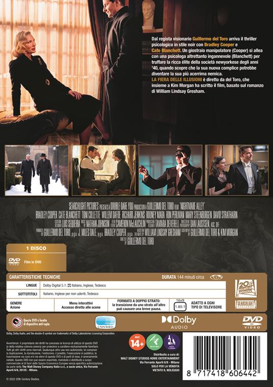 La fiera delle illusioni (DVD) - DVD - Film di Guillermo del Toro Giallo |  laFeltrinelli