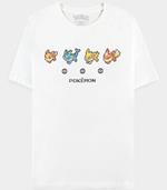 T-Shirt Donna Tg. S. Pokemon: Eeveelutions White