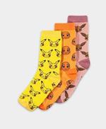 3Pack - 35/38 Crew Socks U Black Pokemon - Crew Socks