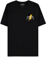 Pokemon: Pikachu Electrifying Line Art Loose Fit Black (T-Shirt Unisex Tg. M)