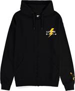 Pokemon: Pikachu Zipper Hoodie Black (Felpa Con Cappuccio Unisex Tg. S)