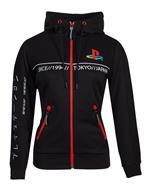 Felpa Con Cappuccio Donna Tg. L. Playstation: Cut & Sew Black