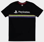 T-Shirt Unisex Tg. XL Sony Playstation Color Stripe Logo Black