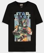 Star Wars: Boba Fett Poster Black (T-Shirt Unisex Tg. M)