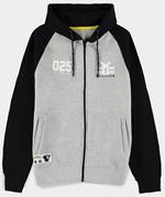 Felpa Con Cappuccio Unisex Tg. XL. Pokemon: Pika 025 Zipper Grey