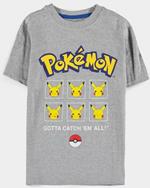 T-Shirt Bambino 158/164. Pokemon: Pika Expressions Core Grey