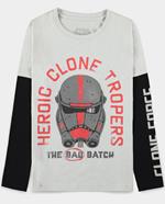Star Wars: The Bad Batch - Hunter - Double Sleeved T-Shirt - 98/104 Short Sleeved T-Shirts M Grey