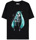 T-Shirt Donna Tg. L Hatsune Miku: Black