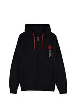 Felpa Con Cappuccio Unisex Tg. L Naruto Shippuden: Kakashi Line Art Zipper Black