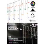 Luci Natale Stalattiti 175 Led Mini Ghiacciolo Multicolor 750Cm 8 Giochi Di Luce