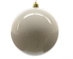 1 Pallina 20Cm Bianco Lana Lucido Natale Addobbi Decoro Albero