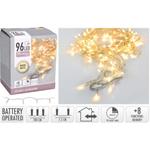 96 Microled Lineari Luci Bianco Caldo A Batteria Natale Decorazioni