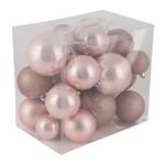 Natale Box 26 Sfere Diametro 6/8/10Cm Blush Pink