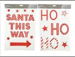 Decoris Vetrofania H40cm Pz. 1 Ho Ho Ho /santa This Way