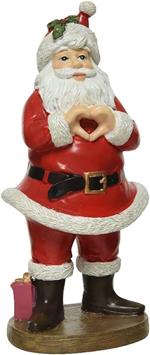 Statuina Babbo Natale 7,8x10x21cm Decorazione Natale Addobbi