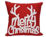 Cuscino Poliestere Cotone con Ricamo Merry Christmas