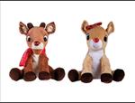 Decoris Carillon Peluche H28cm Renna Con Naso Rosso