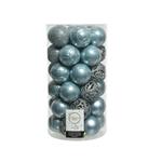 Natale Box 37 Sfere Dia6Cm Misty Blue