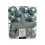 Natale Box 33 Sfere Dia8Cm Misty Blue