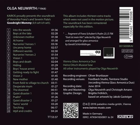 Goodnight Mommy (Colonna sonora) - CD Audio di Olga Neuwirth - 2