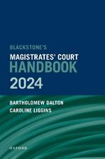 Blackstone's Magistrates' Court Handbook 2024