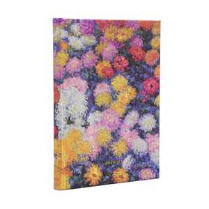 Cartoleria Agenda 2027 18 mesi, Monets Chrysanthemums, Midi, Horizontal Paperblanks
