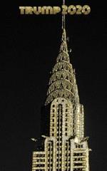 Trump-2020 iconic Chrysler Building Sir Michael writing Drawing Journal.: Trump 2020